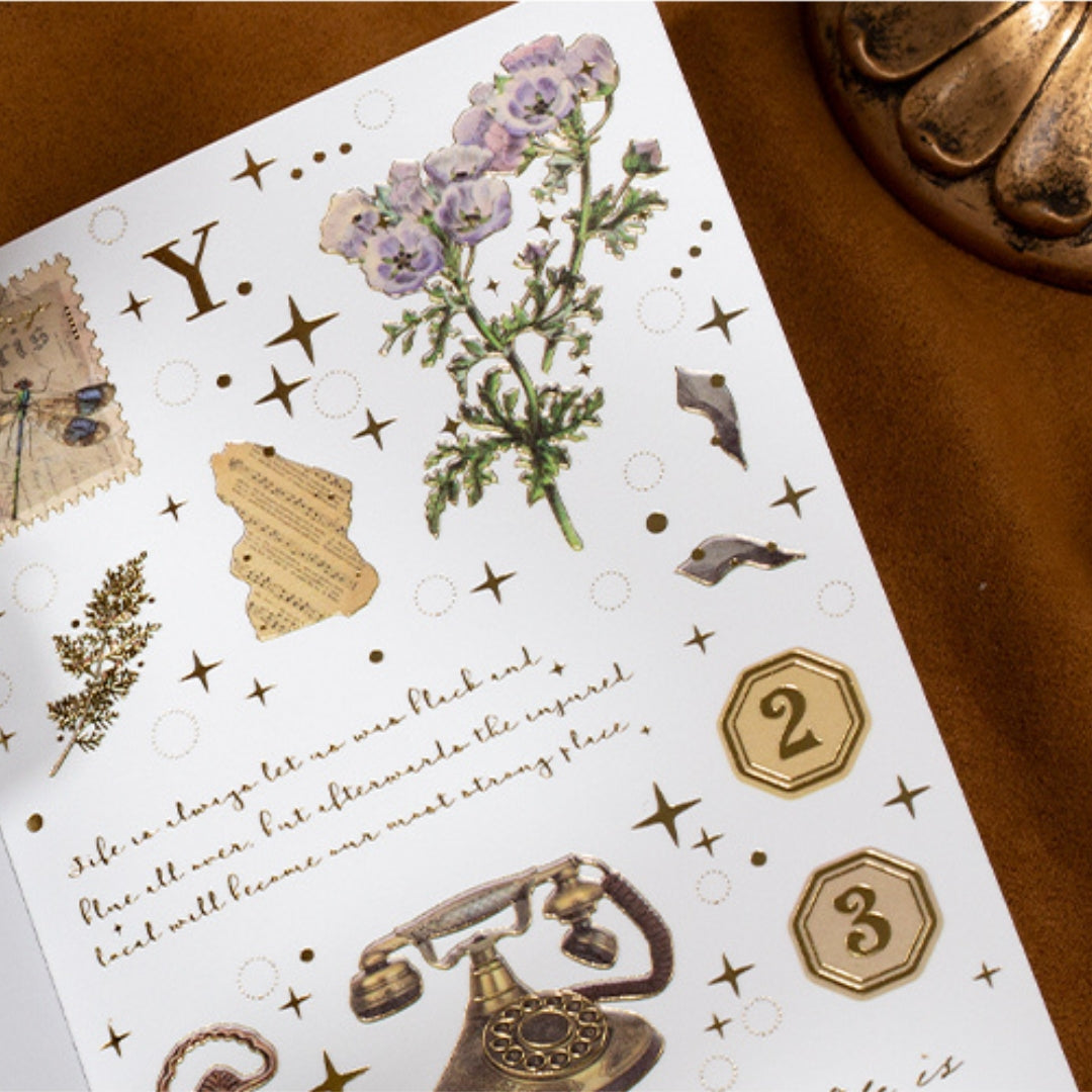 Memories of Autumn at Sunset Gold Foil Sticker Book (Set of 6)