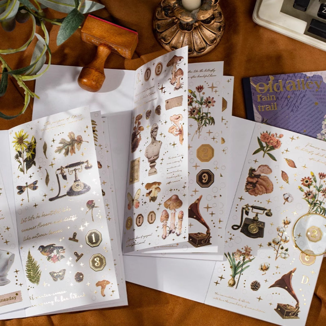 Memories of Autumn at Sunset Gold Foil Sticker Book (Set of 6)