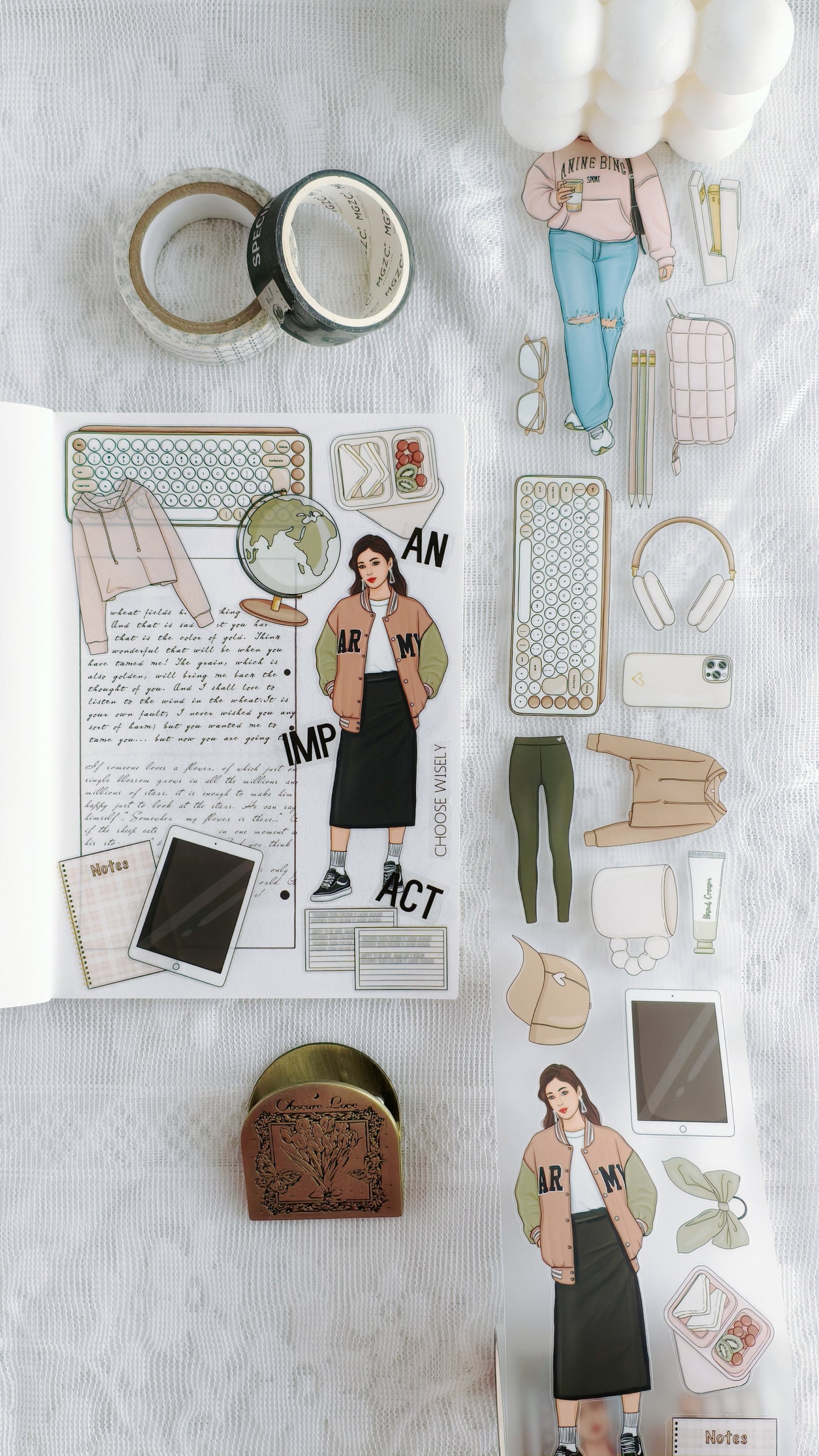 Campus Chic Pre-cut PET Tape (Set of 6)