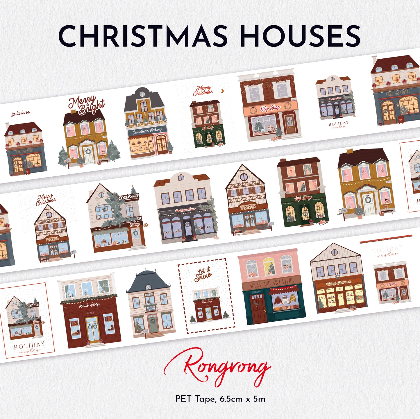 Christmas Houses PET Tape (updated version 2.0) (Set of 6)