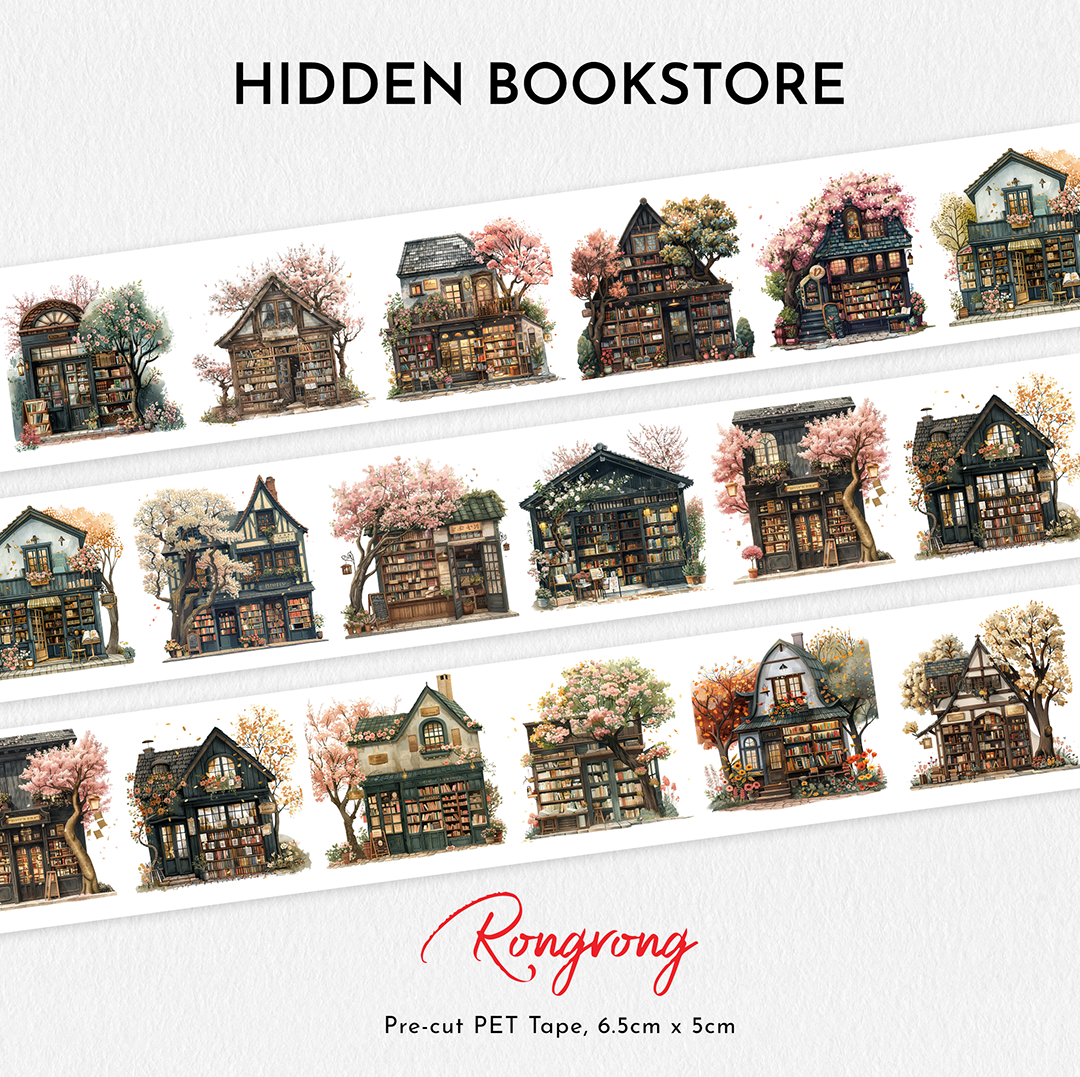 Hidden Bookstore PET Tape (Set of 6)