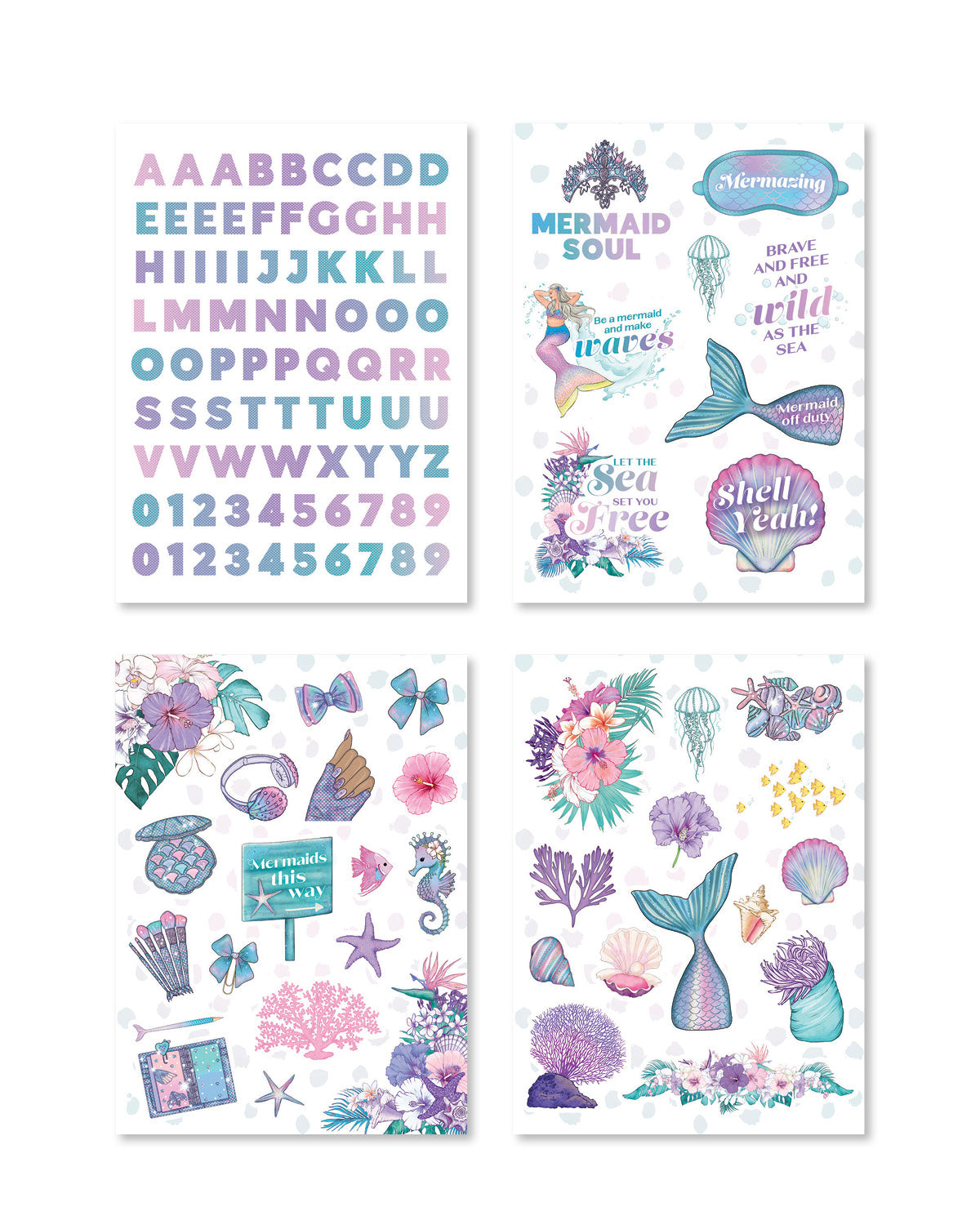 Mermaid Planner Sticker Pack (HOLOGRAPHIC) (Set of 6)