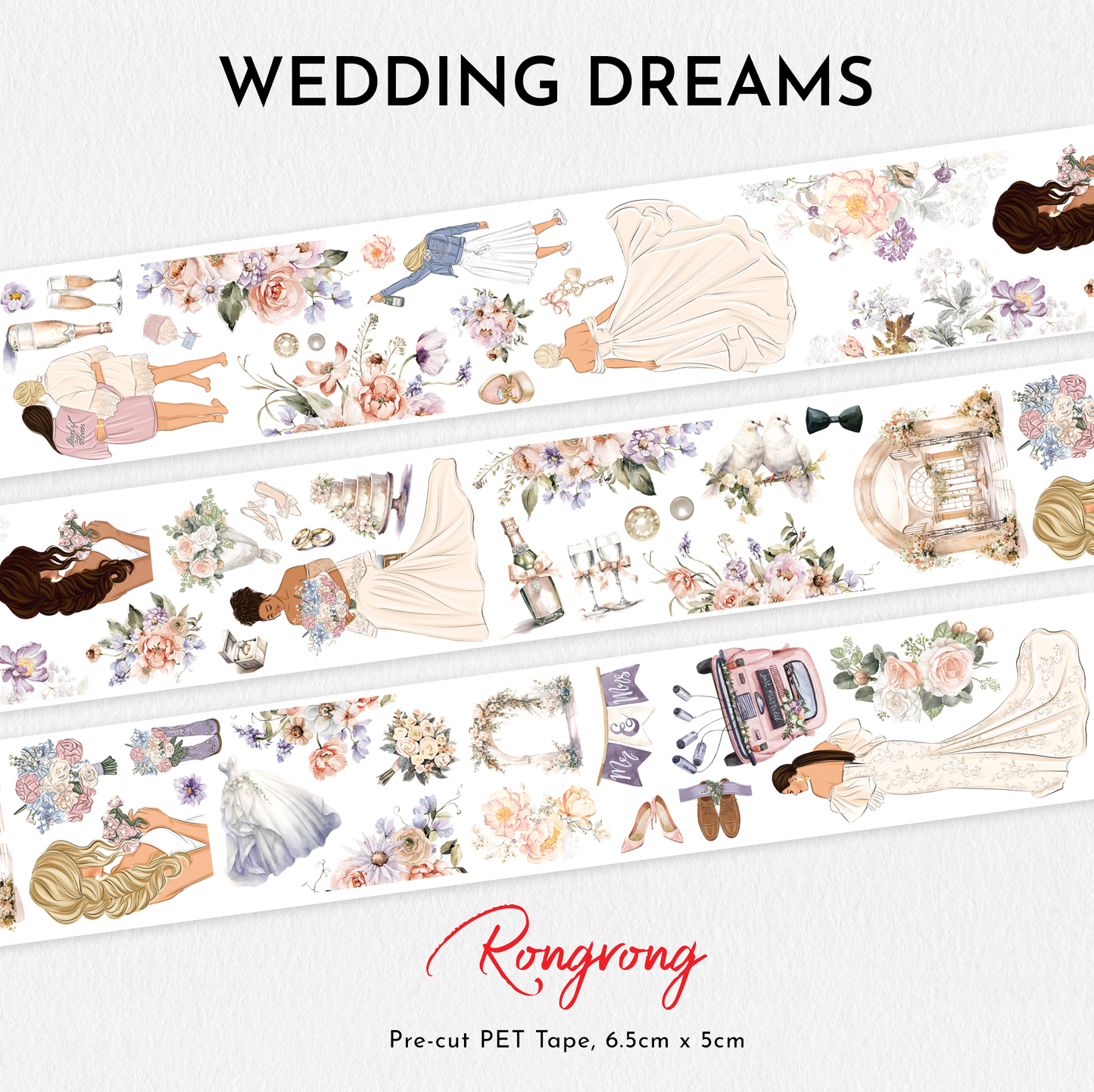 Wedding Dreams PET Tape (Set of 6)