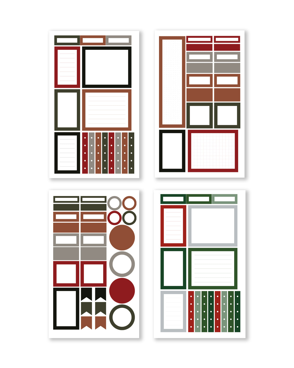 Autumn/Winter Functional Box Sticker Book (Set of 6)