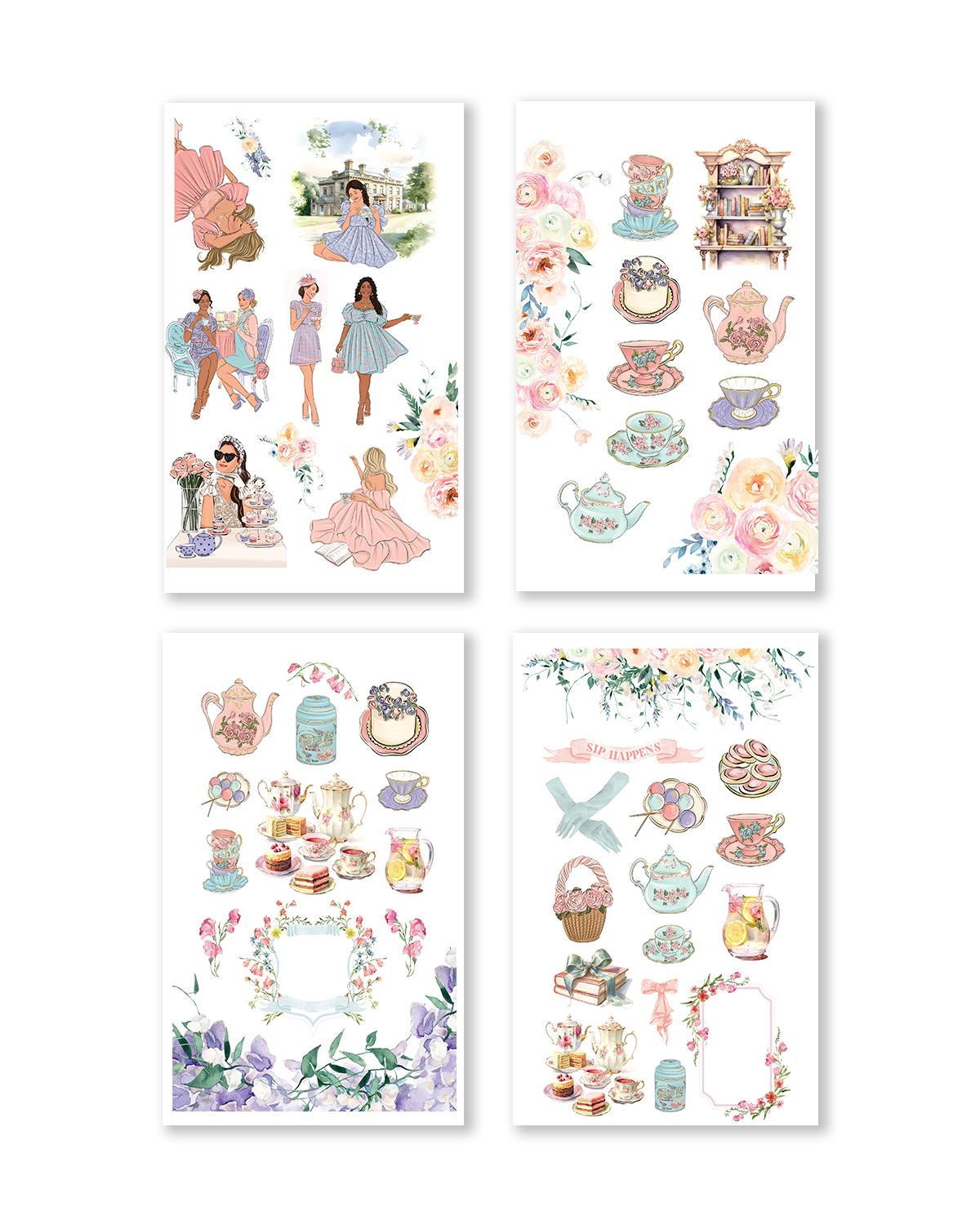 Par-Tea Time Sticker Book (Set of 6)
