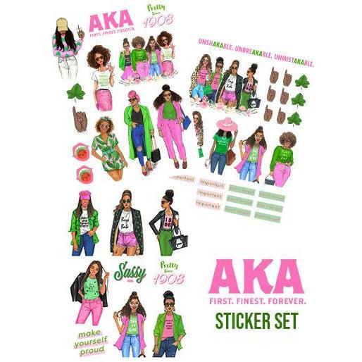 AKA Sorority Planner Sticker Set (Set of 6)