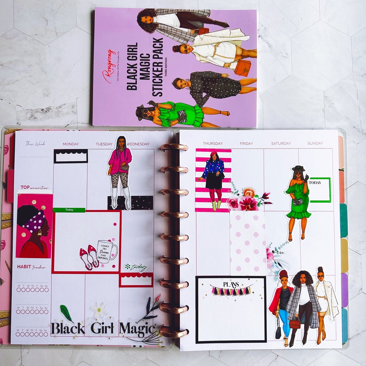 Black Girl Magic Planner Sticker Pack - Third Edition (Set of 6)