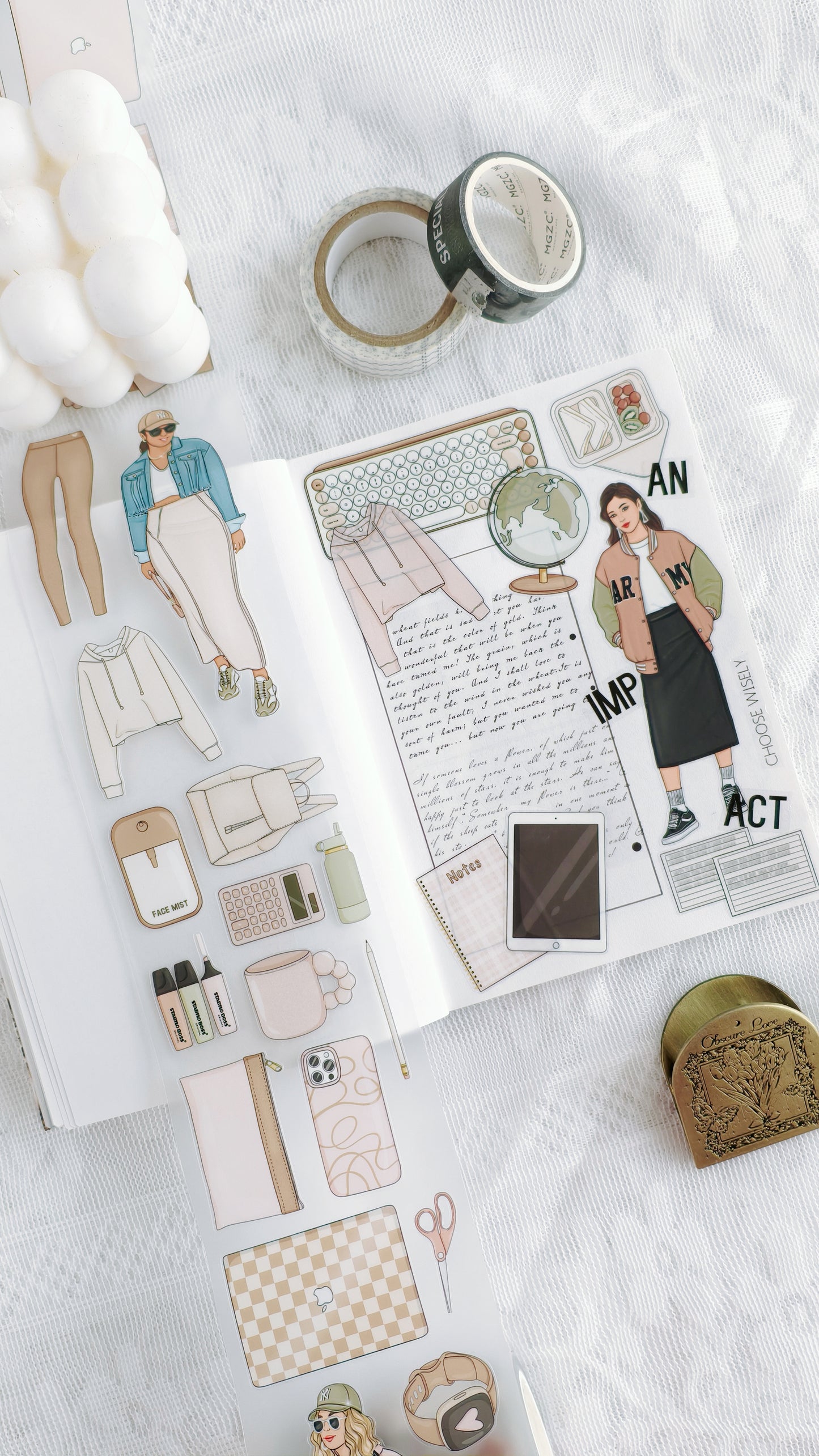 Campus Chic Pre-cut PET Tape (Set of 6)