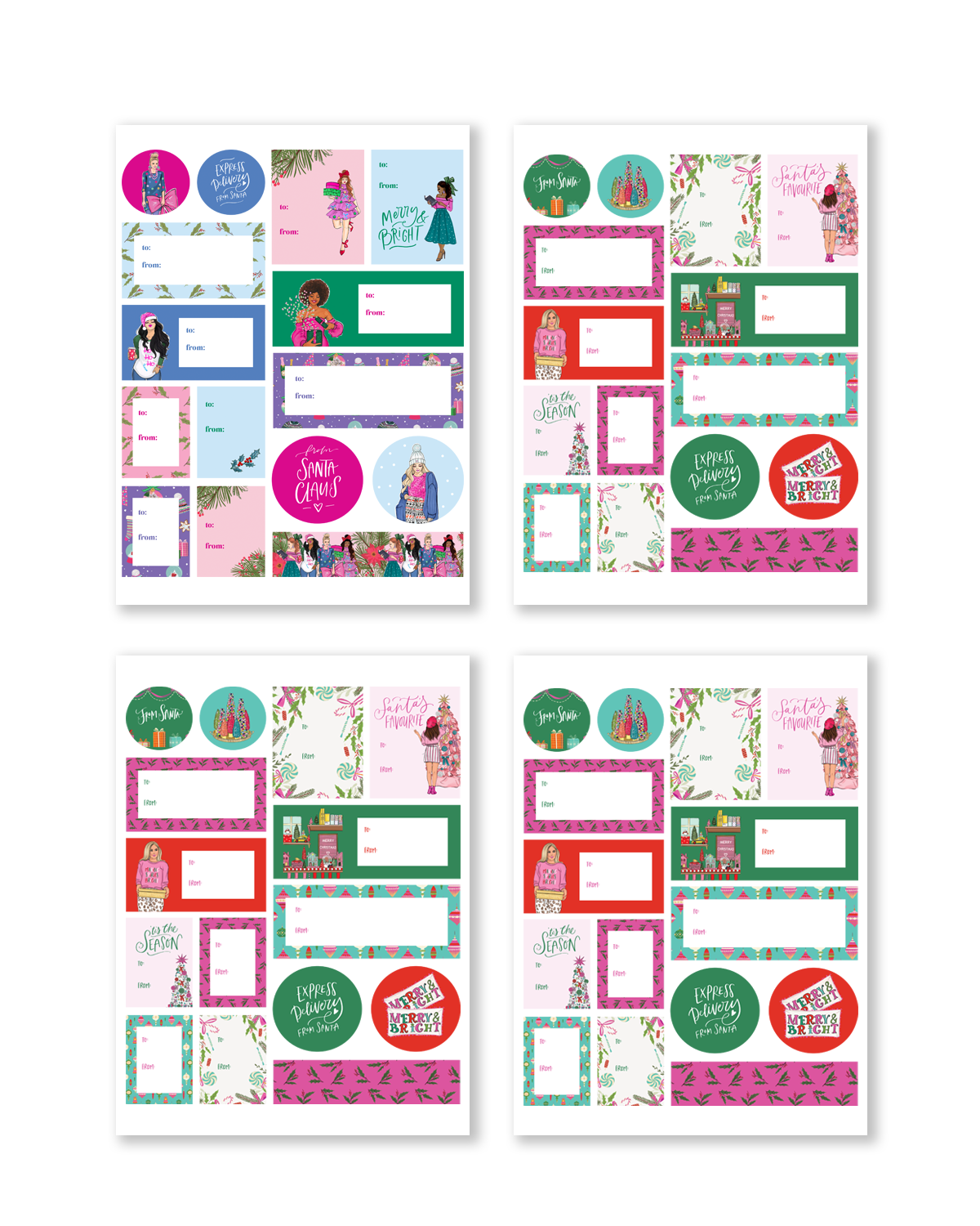 Christmas Gift label Sticker Pack [Holiday 2023] (Set of 6)