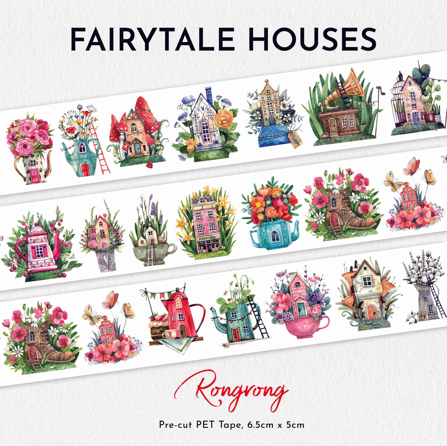 Fairytale Houses PET Tape (Set of 6)