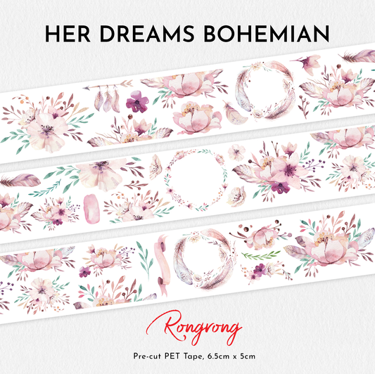 Her Dreams Bohemian PET Tape (Set of 6)