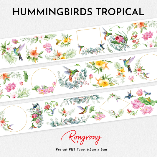 Hummingbirds Tropical PET Tape (Set of 6)