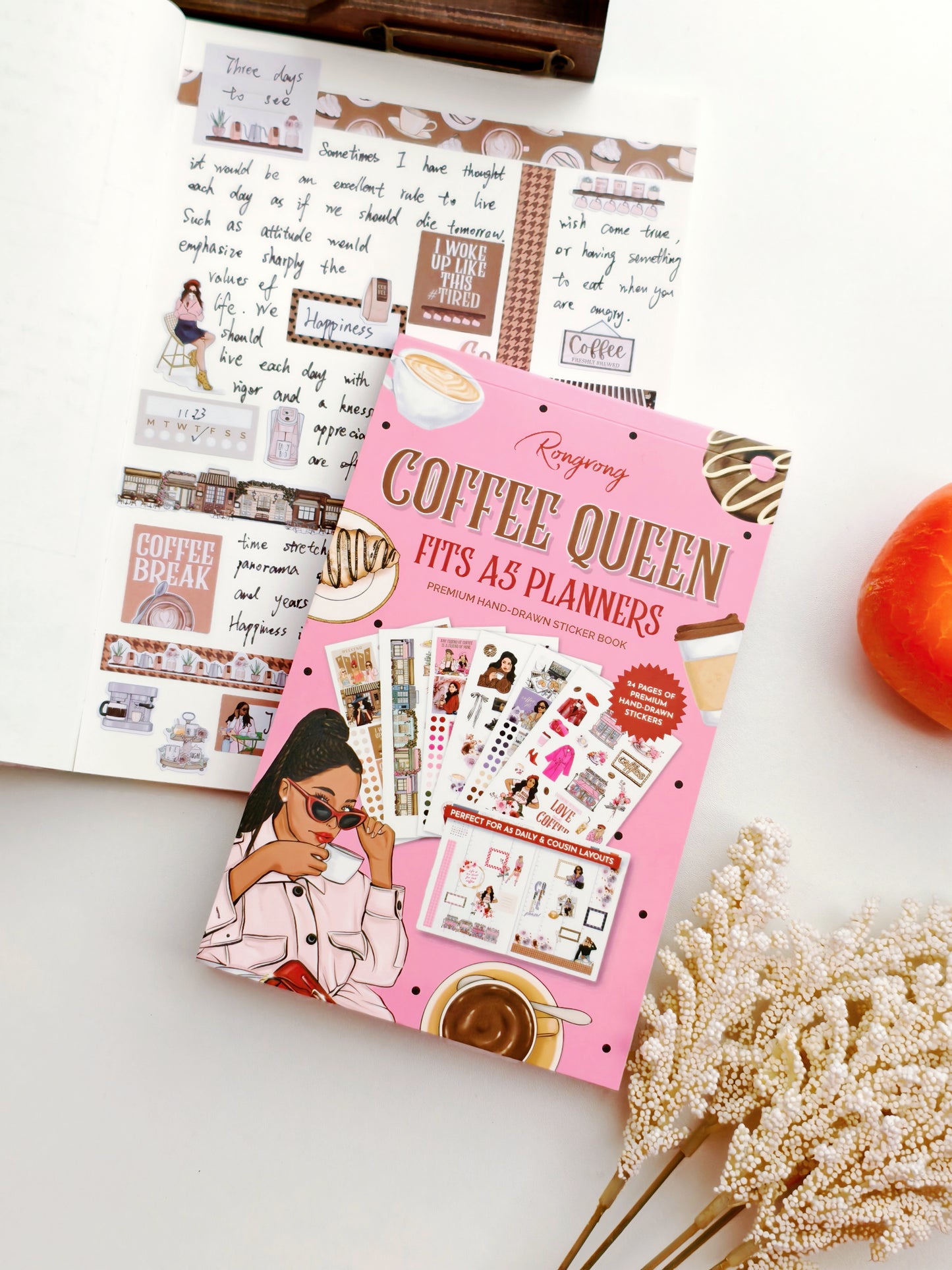 Coffee Queen Hobonichi Sticker Book (Set of 6 and Set of 10)