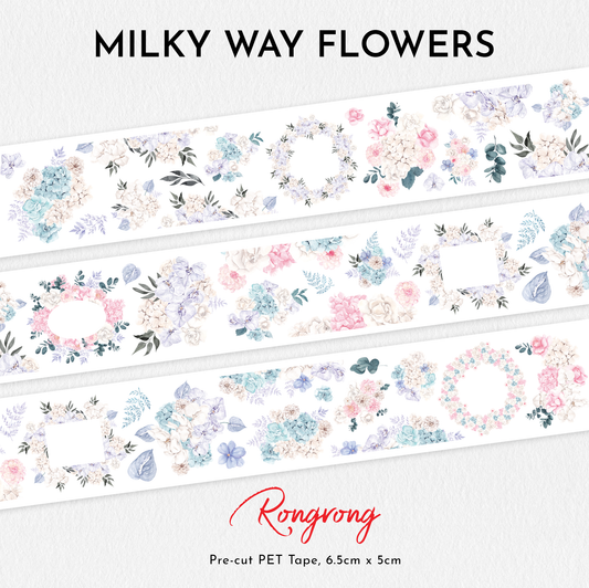 Milky Way Flowers PET Tape (Set of 6)