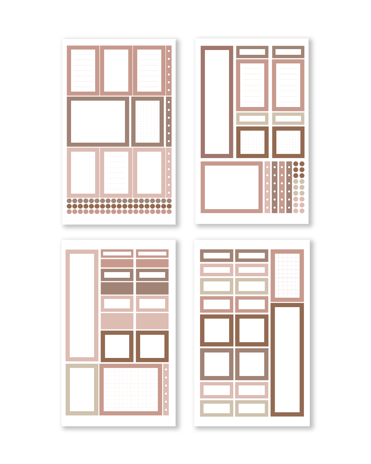 Neutral Palette Functional Box Sticker Book [EVERYDAY LINE] (Set of 6)