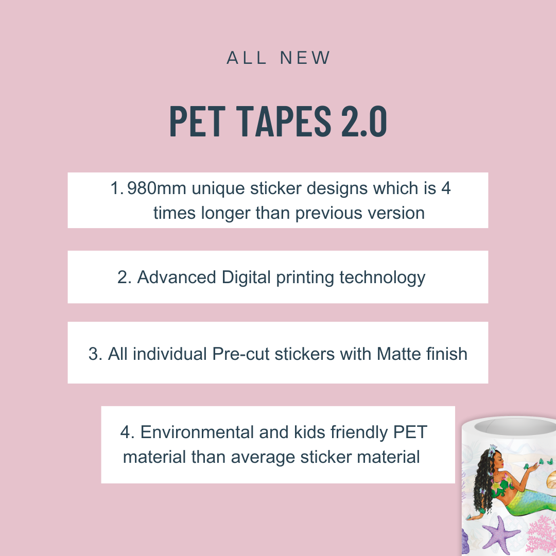 Mermaid PET Tape (updated version 2.0) (Set of 6)