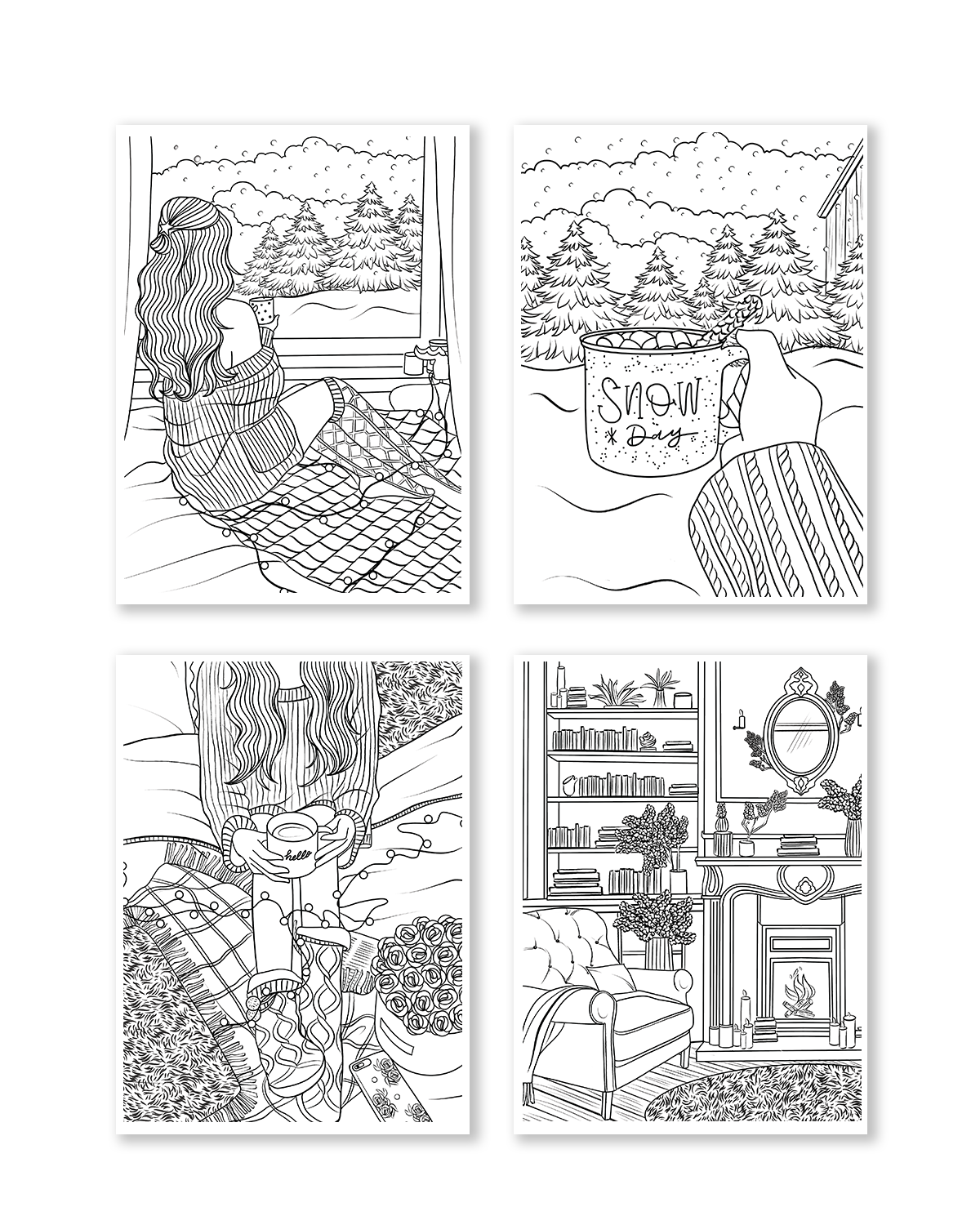 Let's Get Cozy Coloring Book (Set of 6)