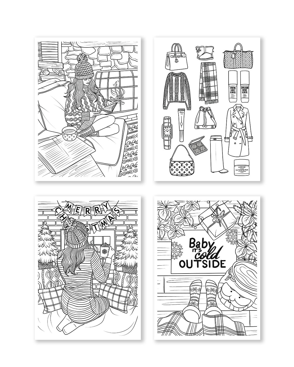 Let's Get Cozy Coloring Book (Set of 6)