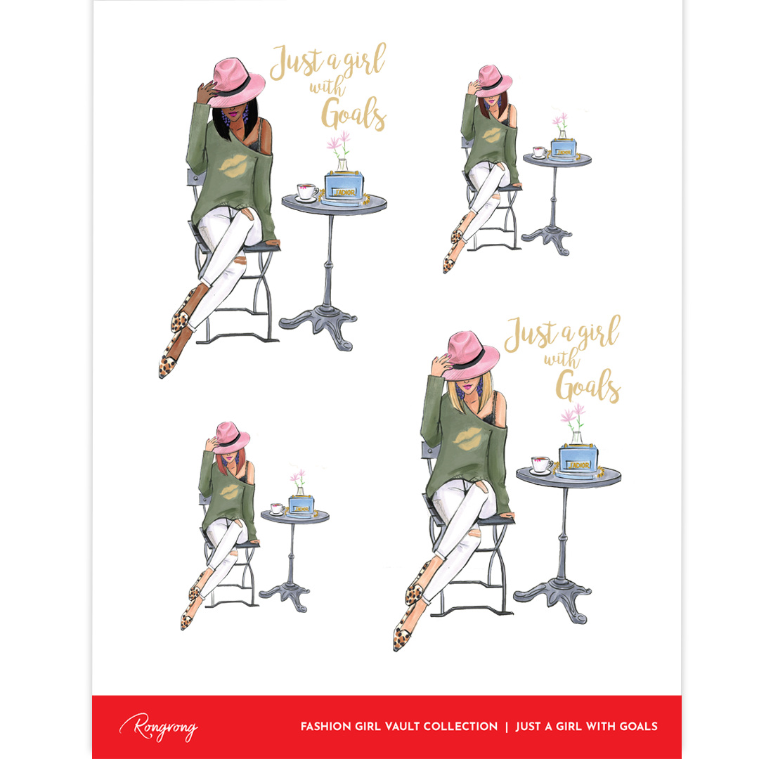 Just a Gril with Goals Planner Sticker Sheet [Vault Collection] (Set of 6)