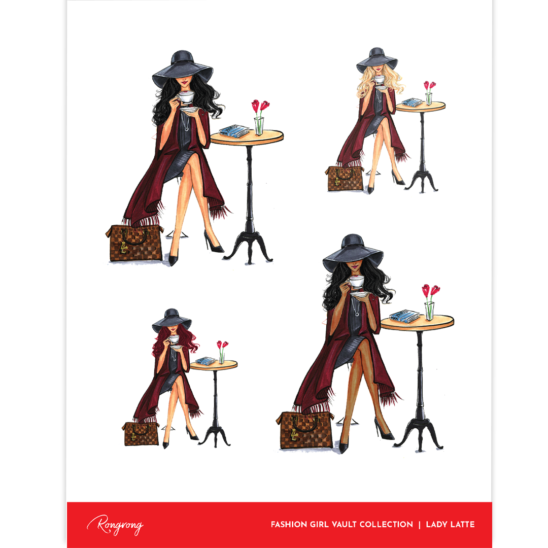 Lady Latte Planner Sticker Sheet [Vault Collection] (Set of 6)