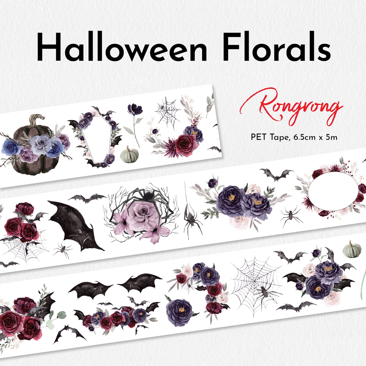 Halloween Florals PET Tape (updated version 2.0) (Set of 6)