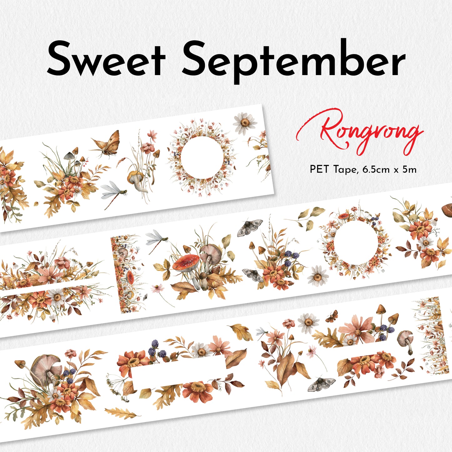 Sweet September PET Tape (updated version 2.0) (Set of 6)