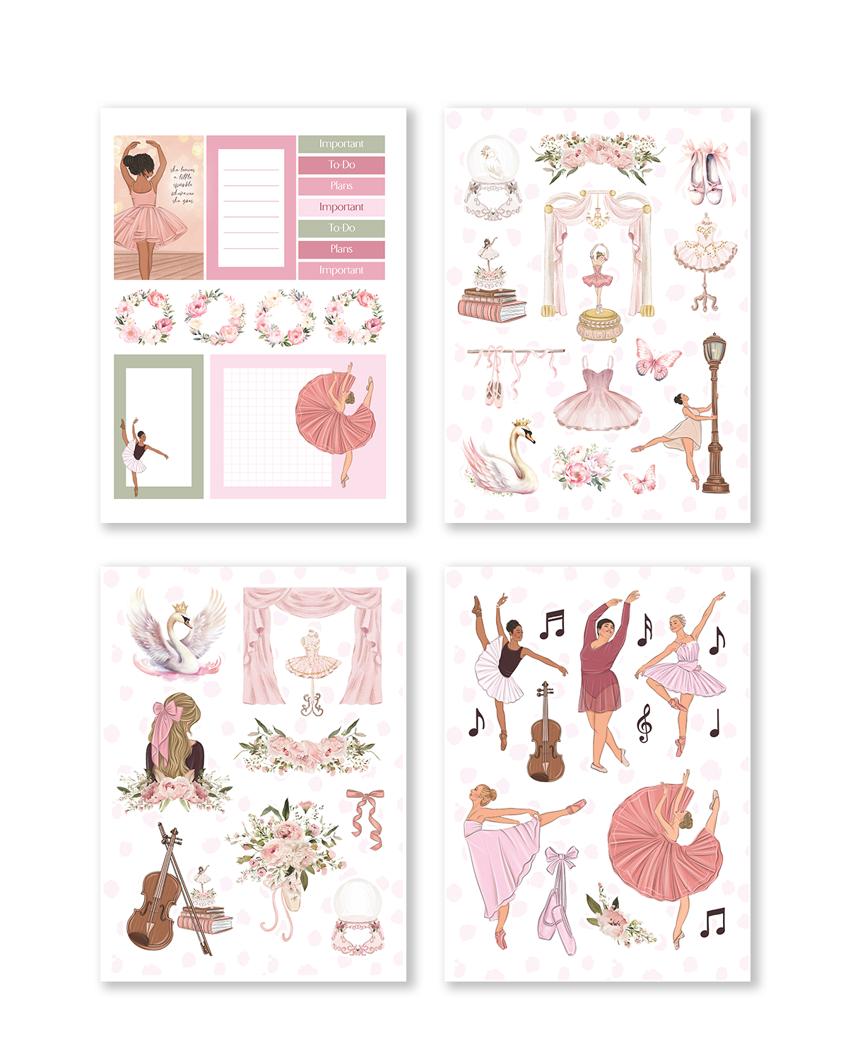 Ballerina Sticker Pack (Set of 6)