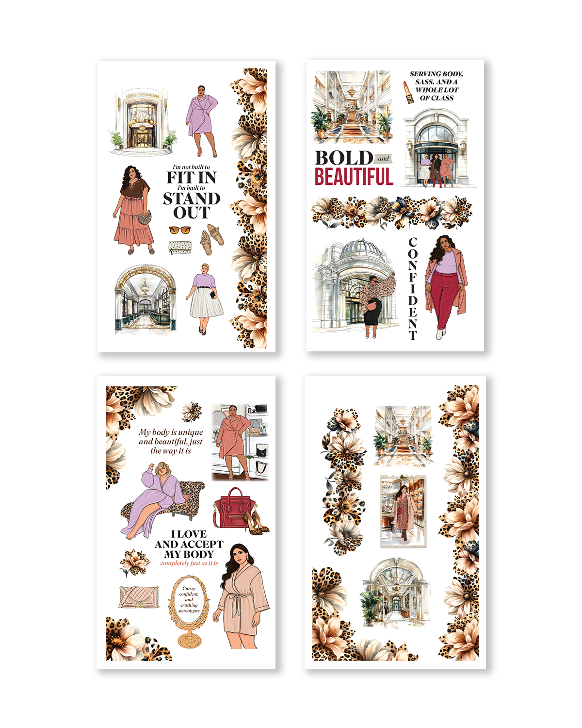 Bold and Beautiful Sticker Book (Set of 6)