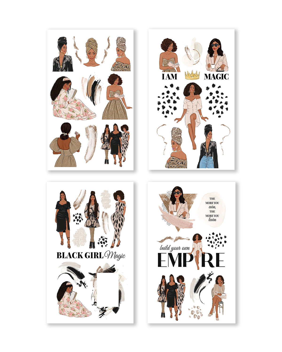 Black Girl Magic Sticker Book #2 (Set of 6)
