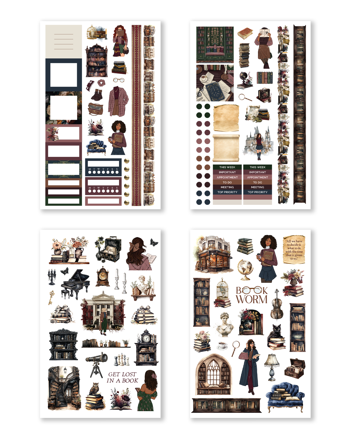 The Academia Collection Hobonichi Sticker Book (Set of 10)