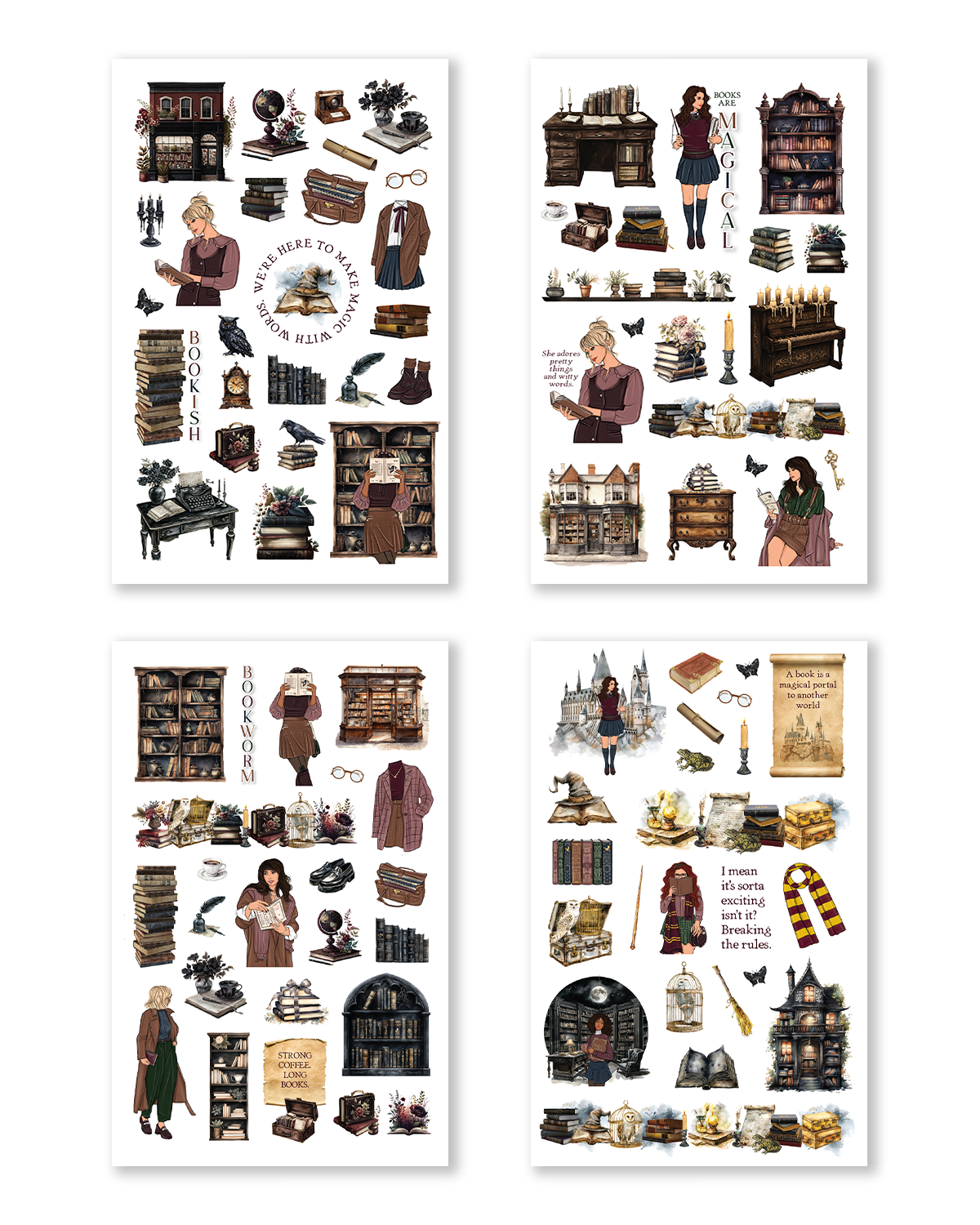 The Academia Collection Hobonichi Sticker Book (Set of 10)