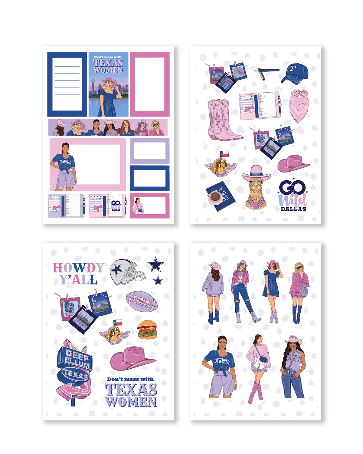 Dallas Planner Sticker Pack [Rongrong City Series] (Set of 6)