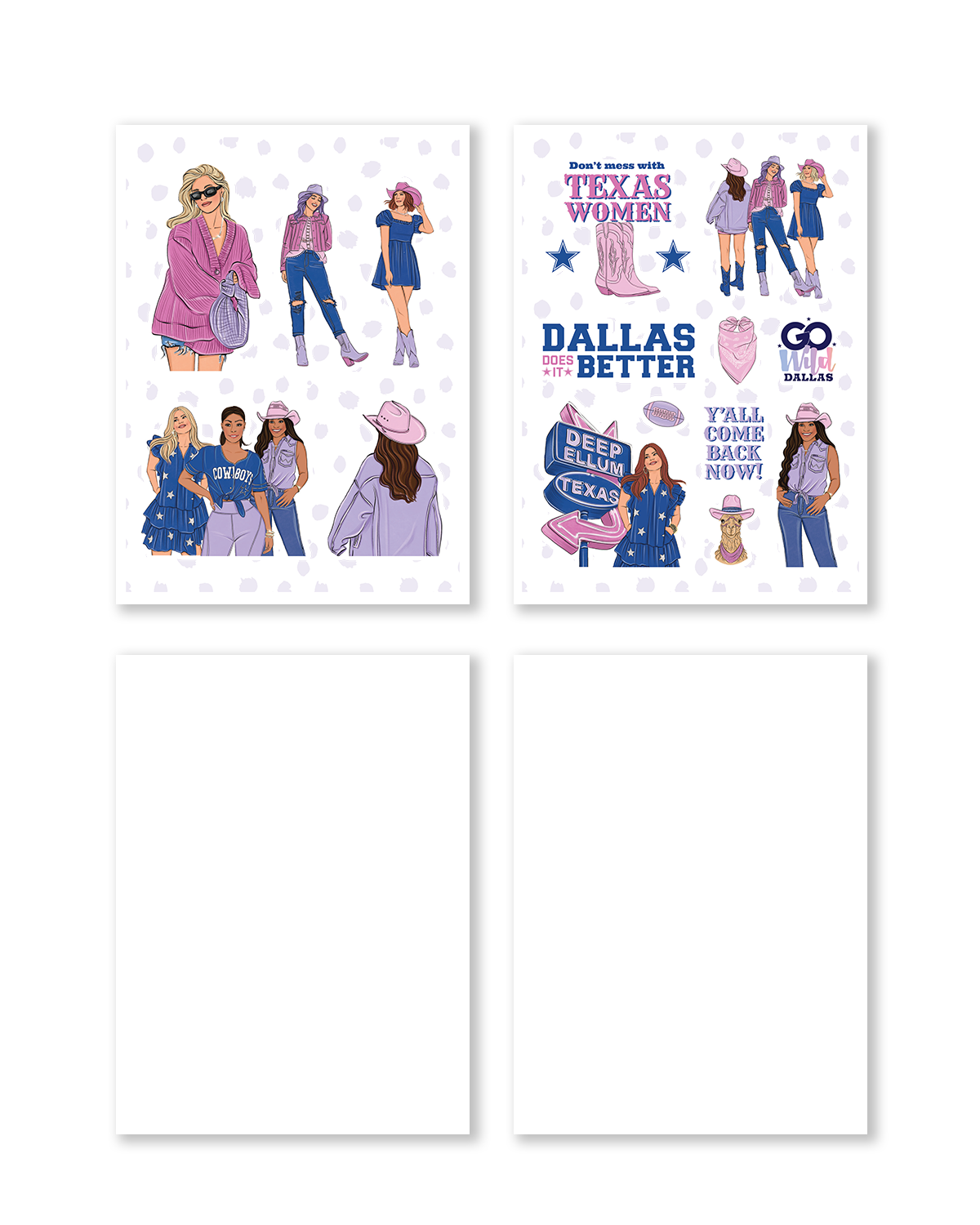 Dallas Planner Sticker Pack [Rongrong City Series] (Set of 6)