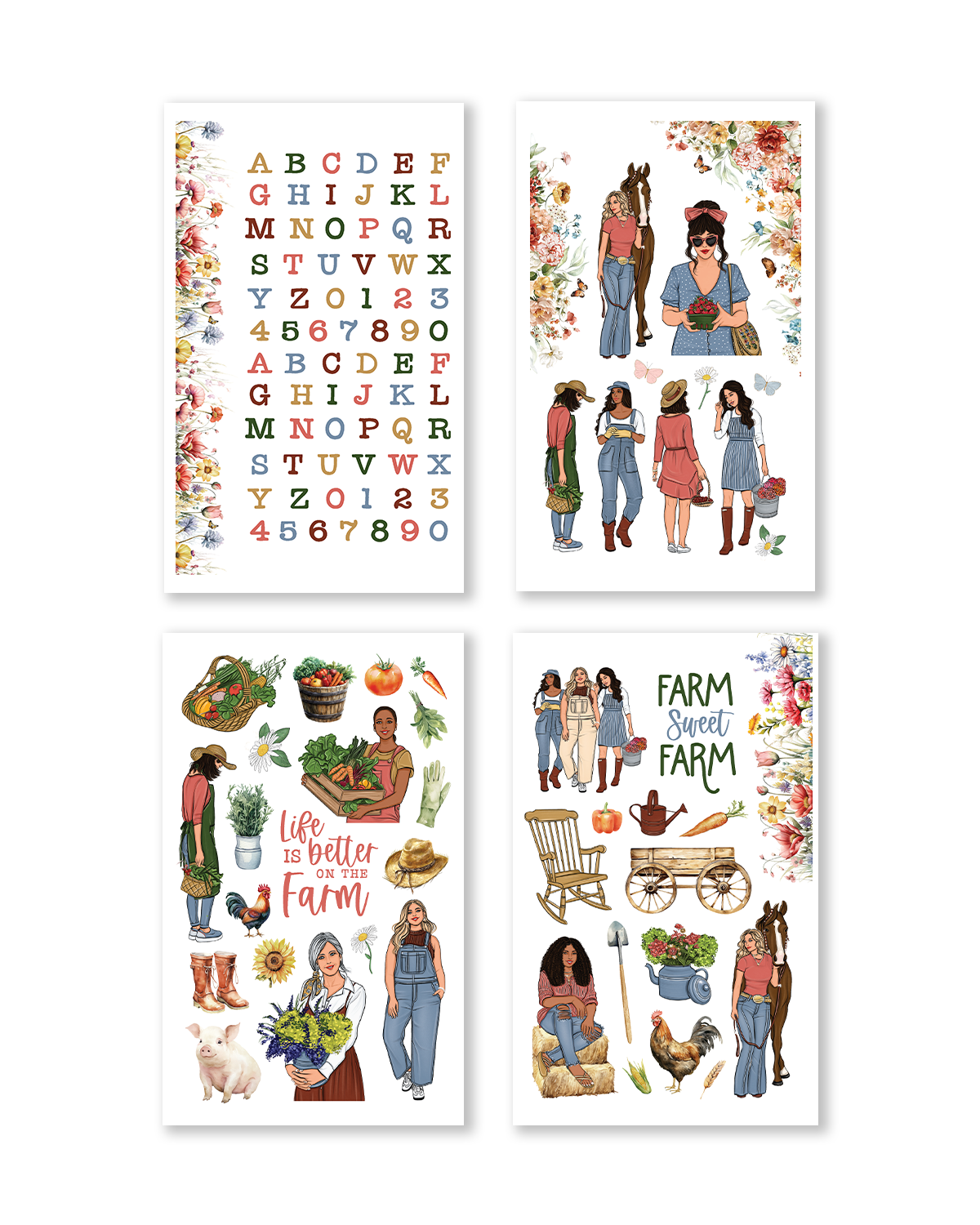 Country Charm Sticker Book (Set of 6)