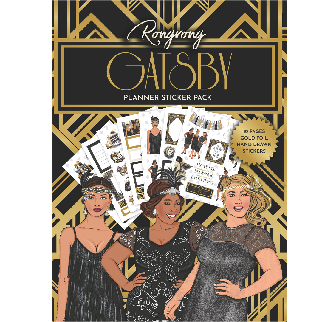 Gatsby Planner Sticker Pack [ Gold Foil ] [ December] (Set of 6)