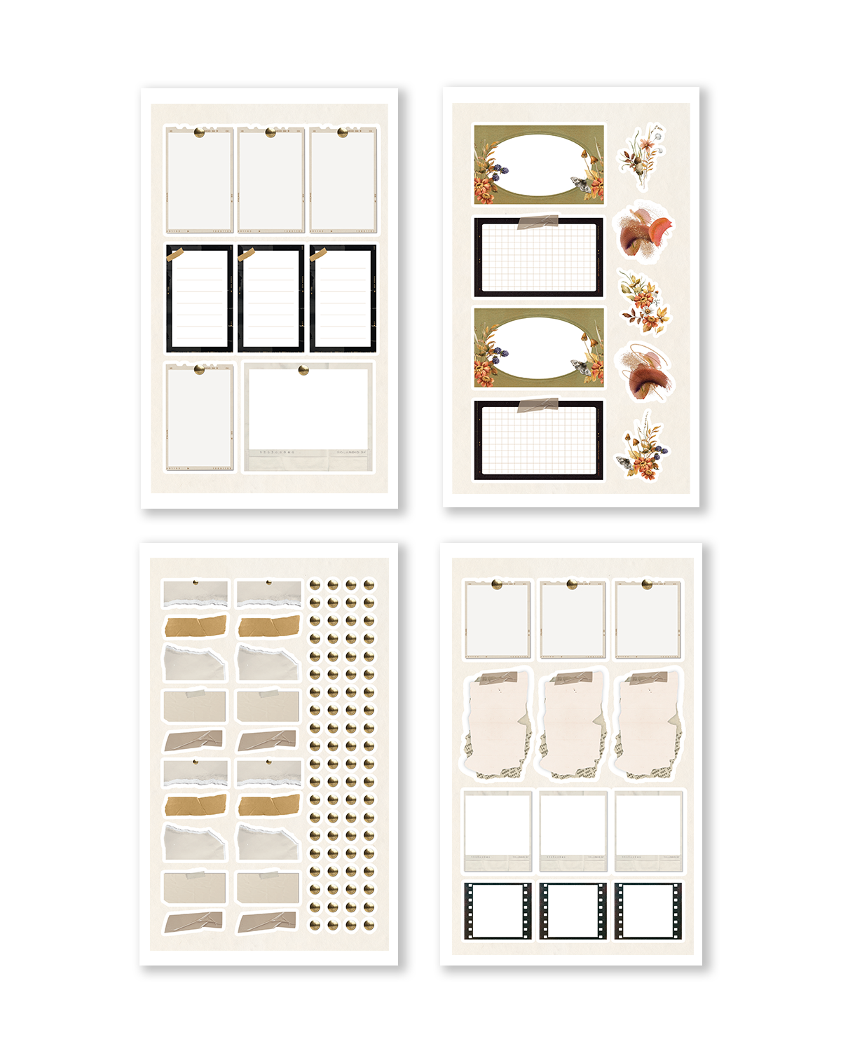 Junk Journal Sticker Book (Set of 6)