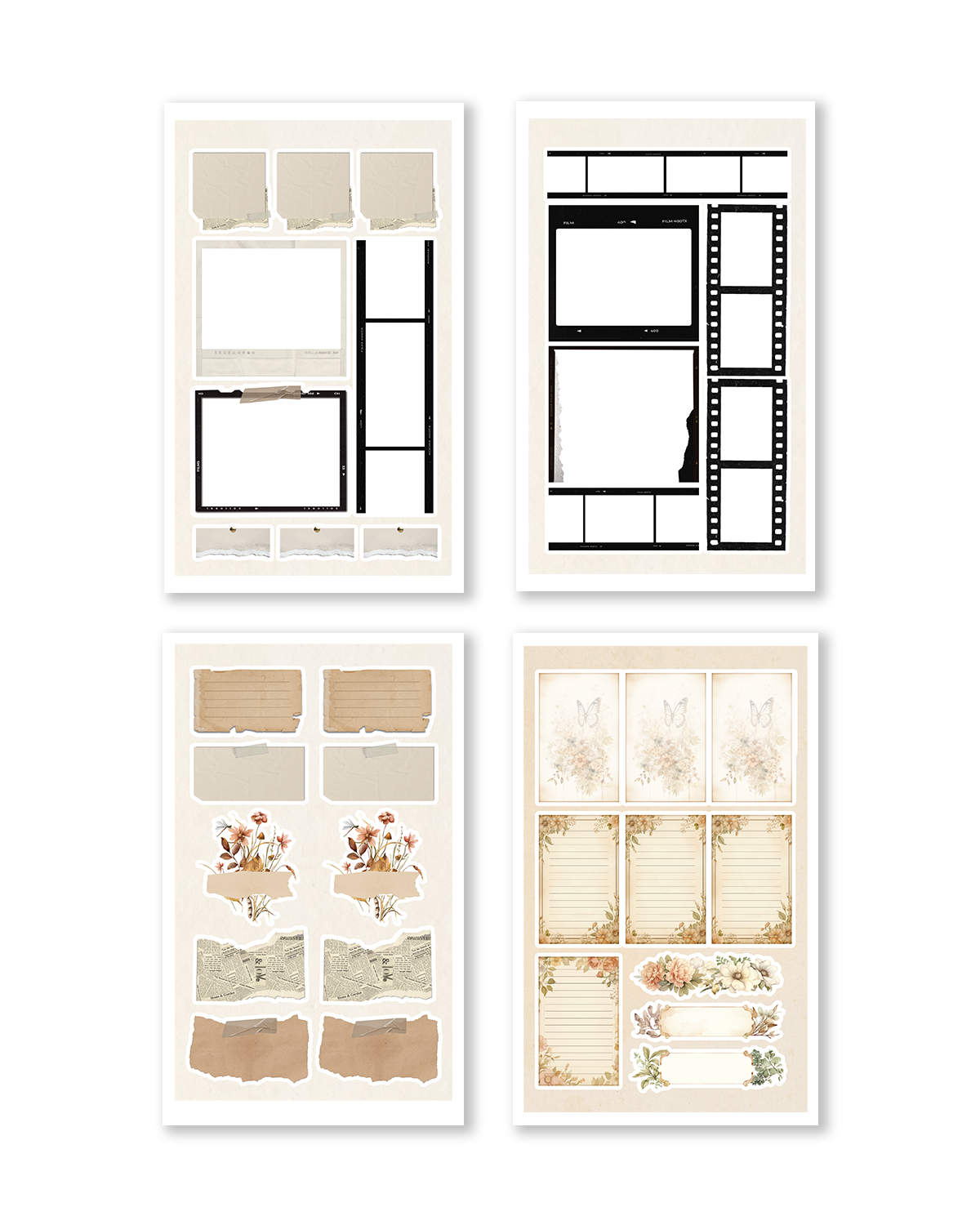 Junk Journal Sticker Book (Set of 6)