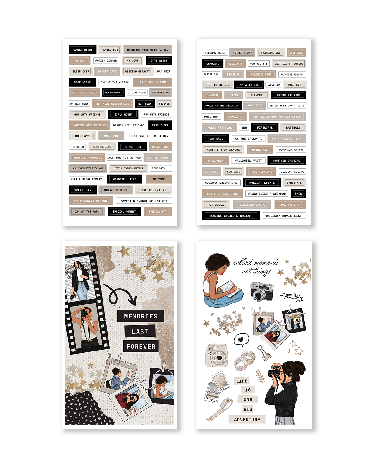 Treasured Memories Sticker Book (Set of 6)