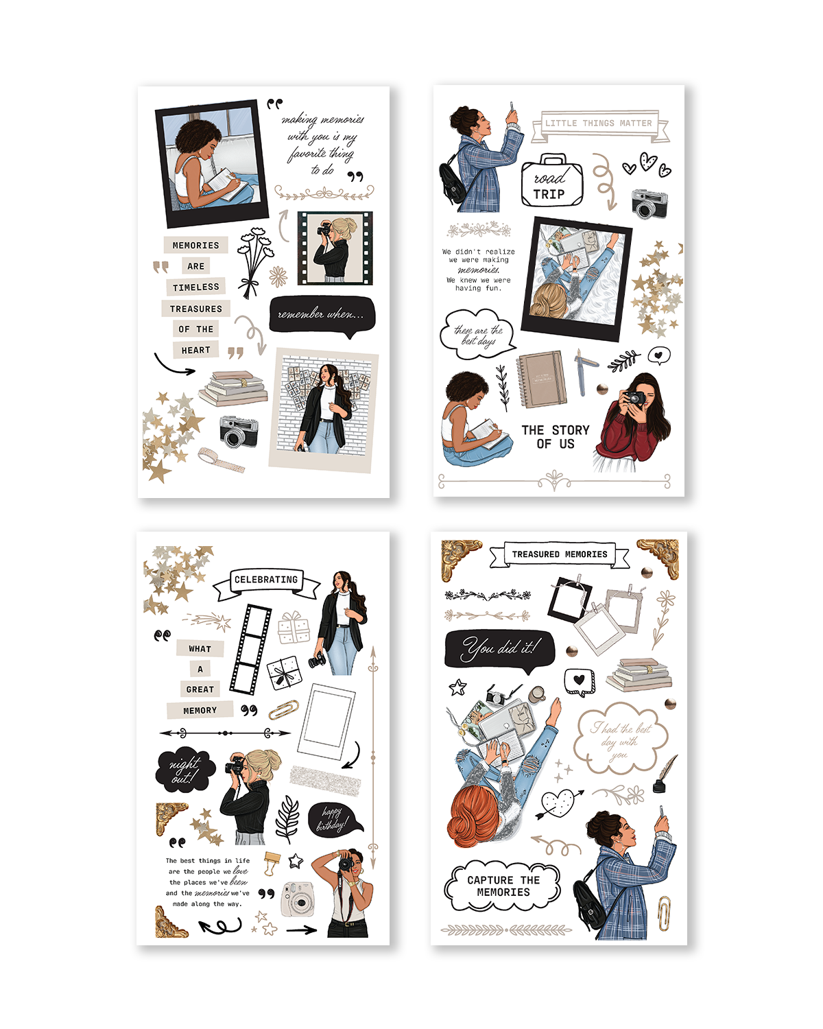 Treasured Memories Sticker Book (Set of 6)