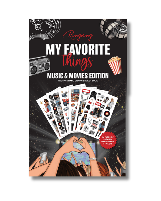 My Favorite Things Music & Movies Edition Sticker Book (Set of 6)