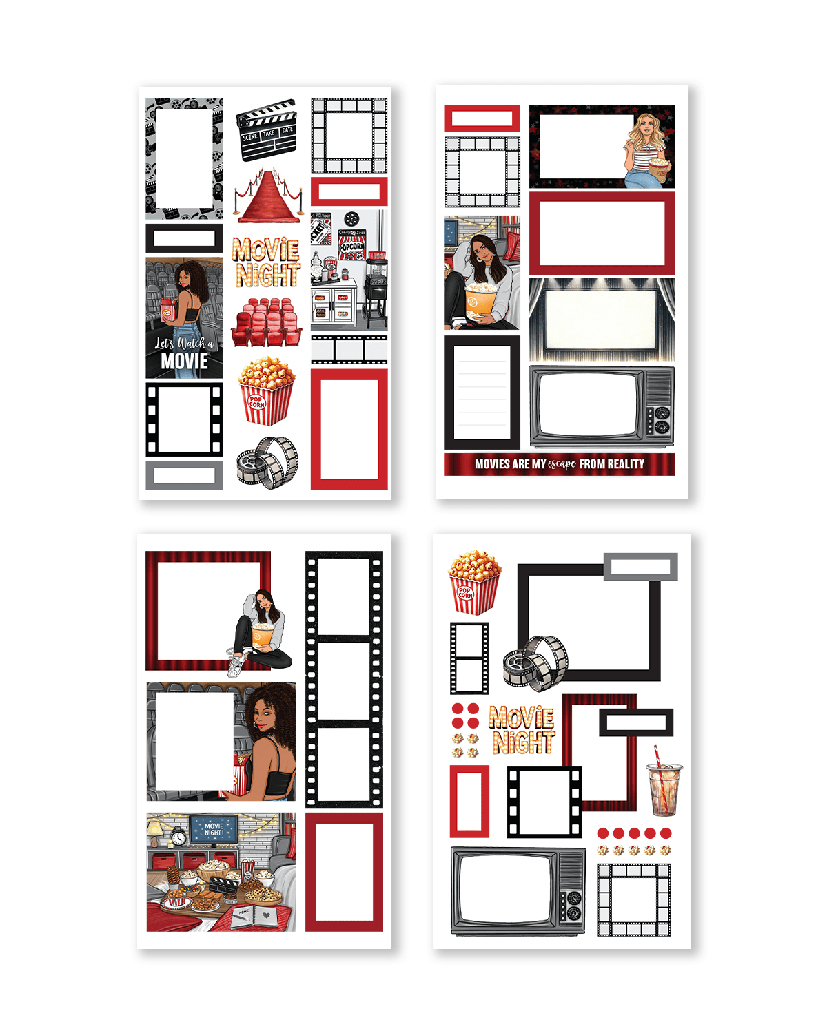 My Favorite Things Music & Movies Edition Sticker Book (Set of 6)