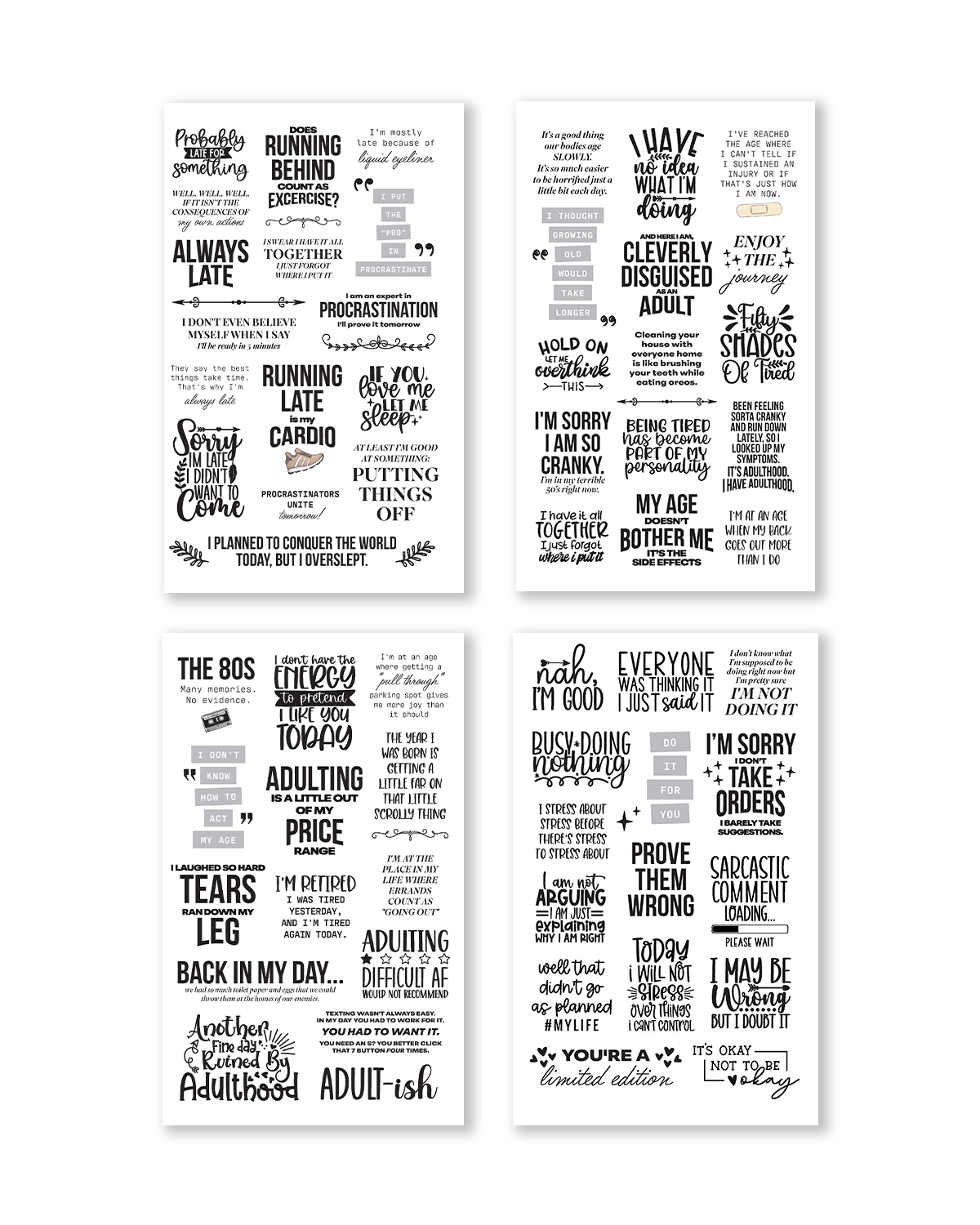"There is a Quote For That" Sticker Book [EVERYDAY] (Set of 6)