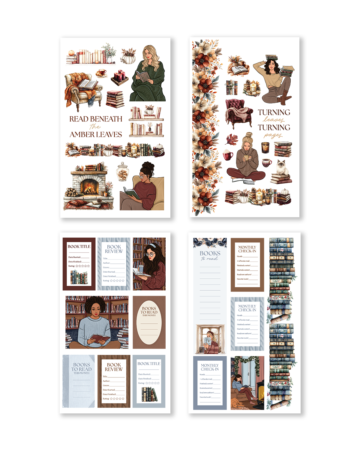 Literary Seasons Sticker Book (Set of 6)