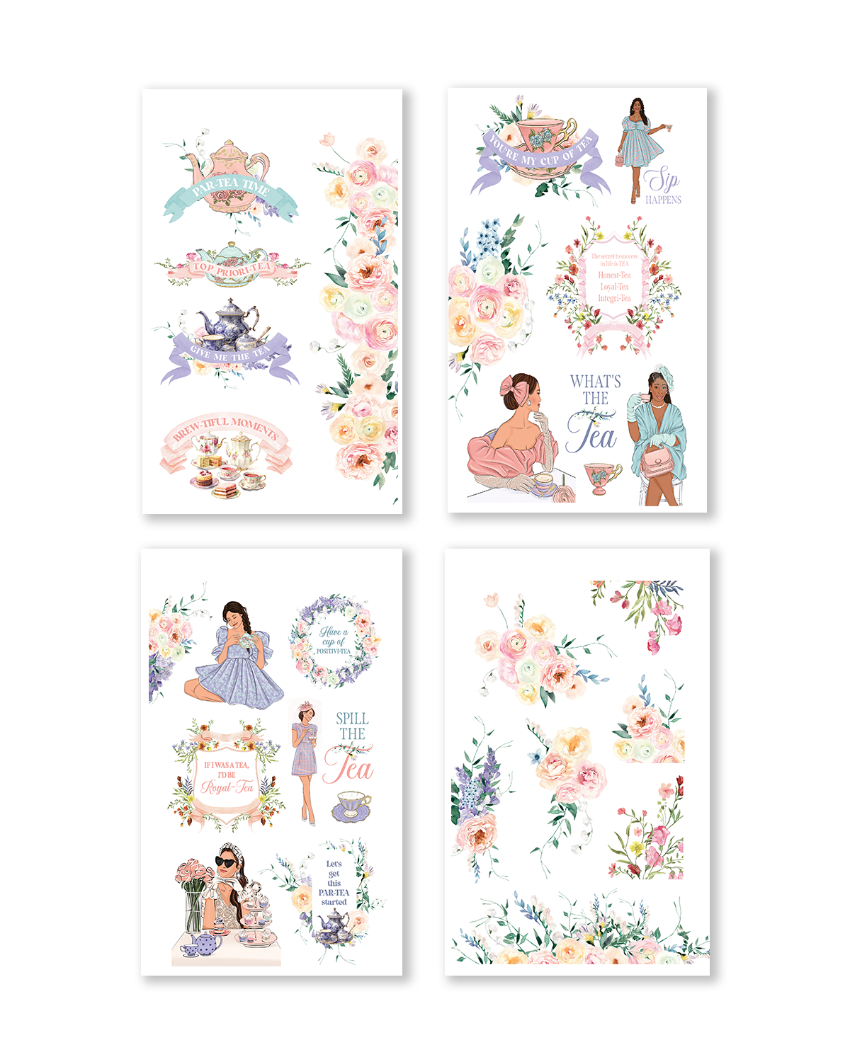 Par-Tea Time Sticker Book (Set of 6)
