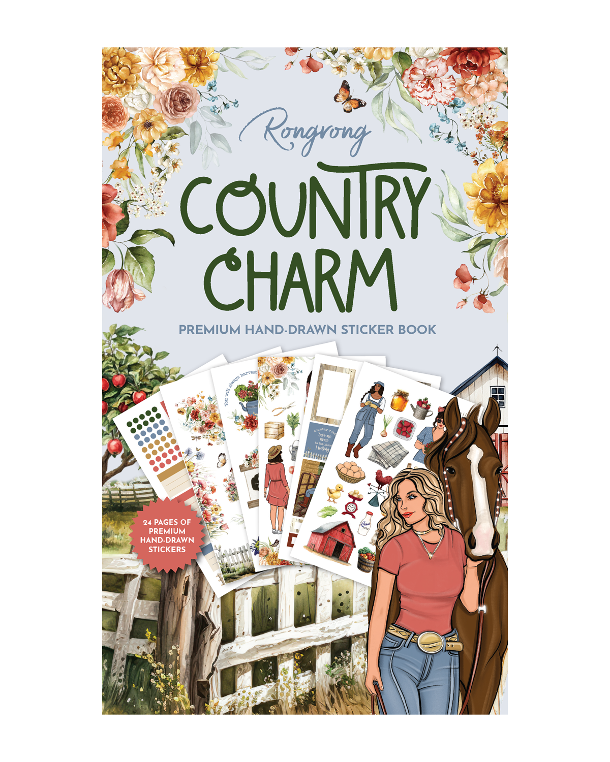 Country Charm Sticker Book (Set of 6)