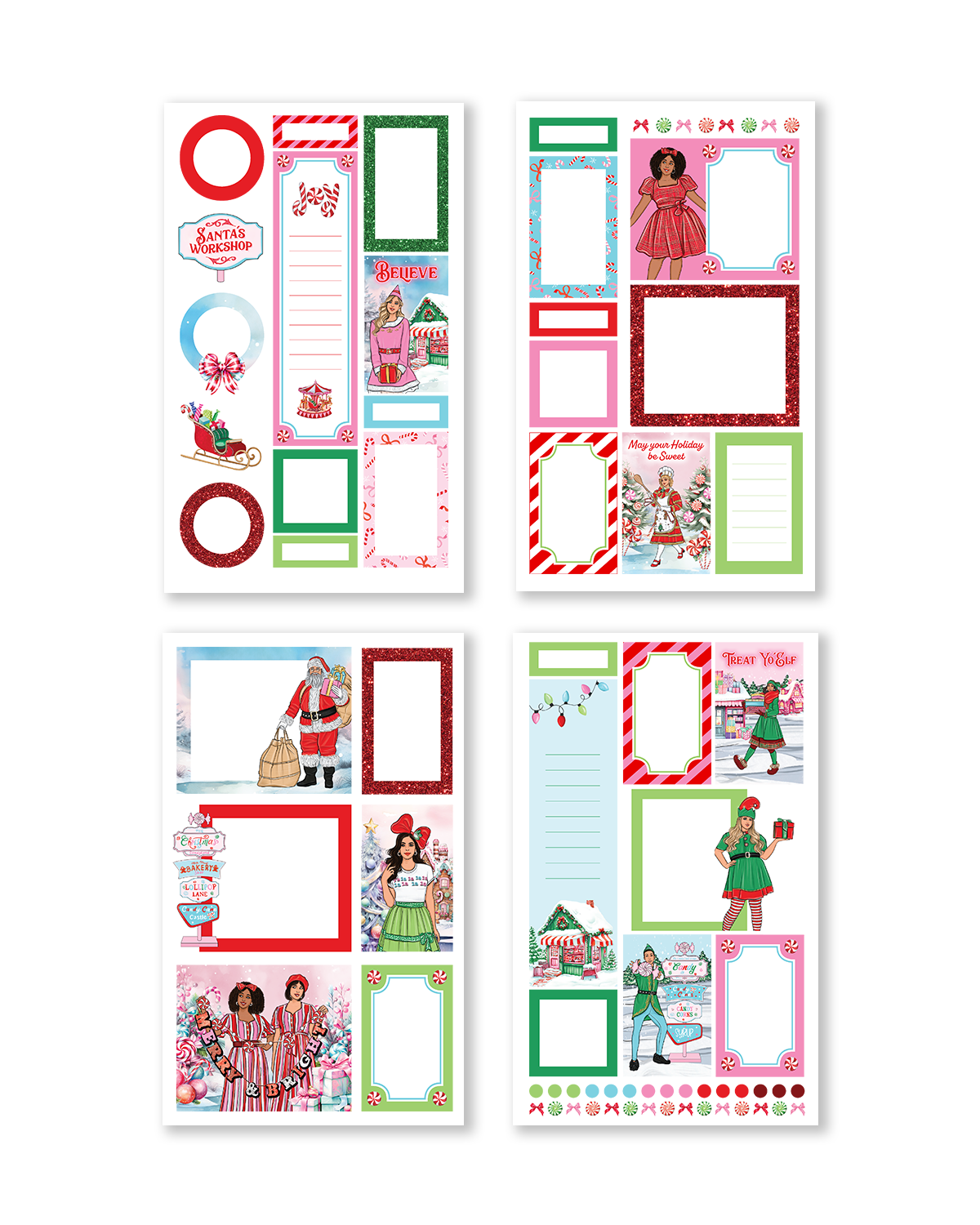 Santa's Workshop Planner Sticker Book (Set of 6)