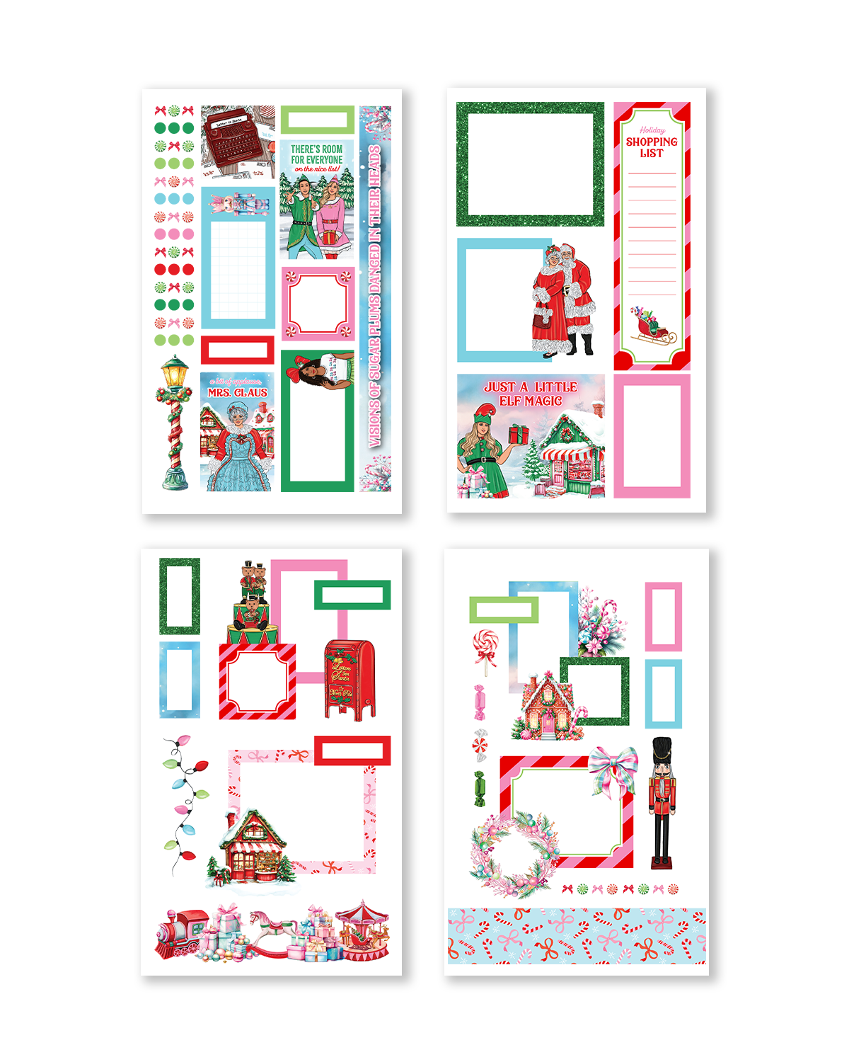 Santa's Workshop Planner Sticker Book (Set of 6)
