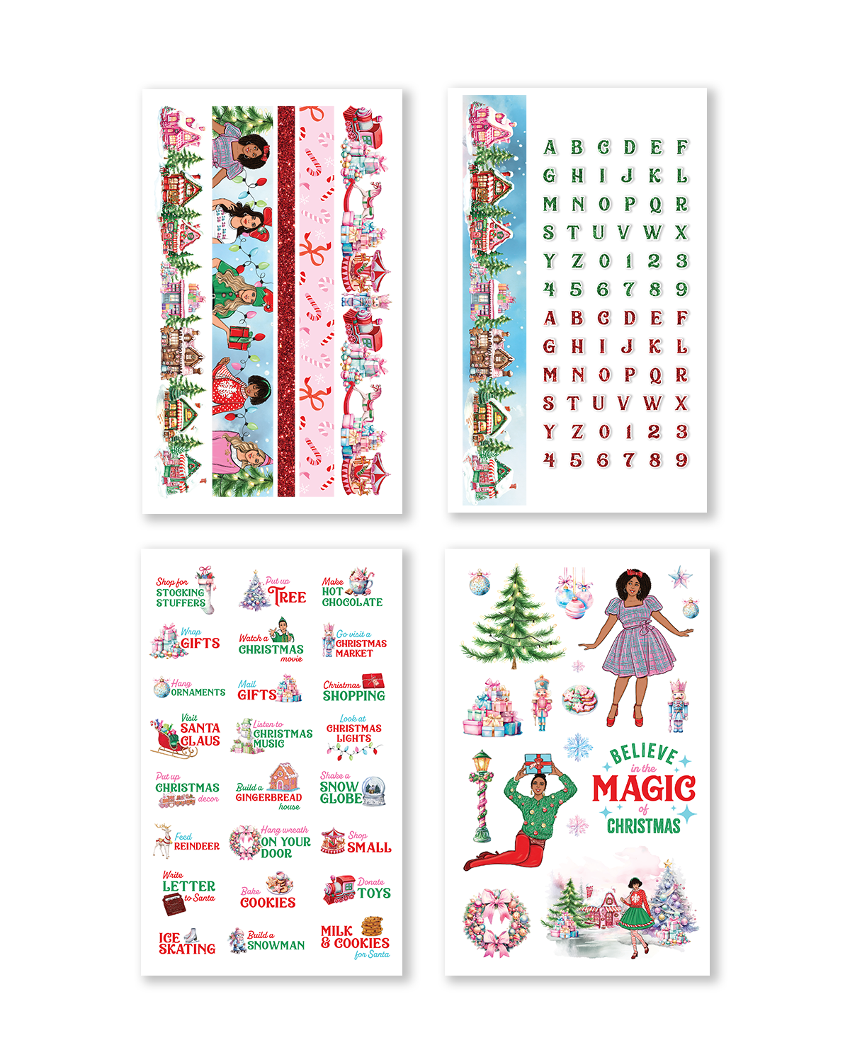 Santa's Workshop Planner Sticker Book (Set of 6)