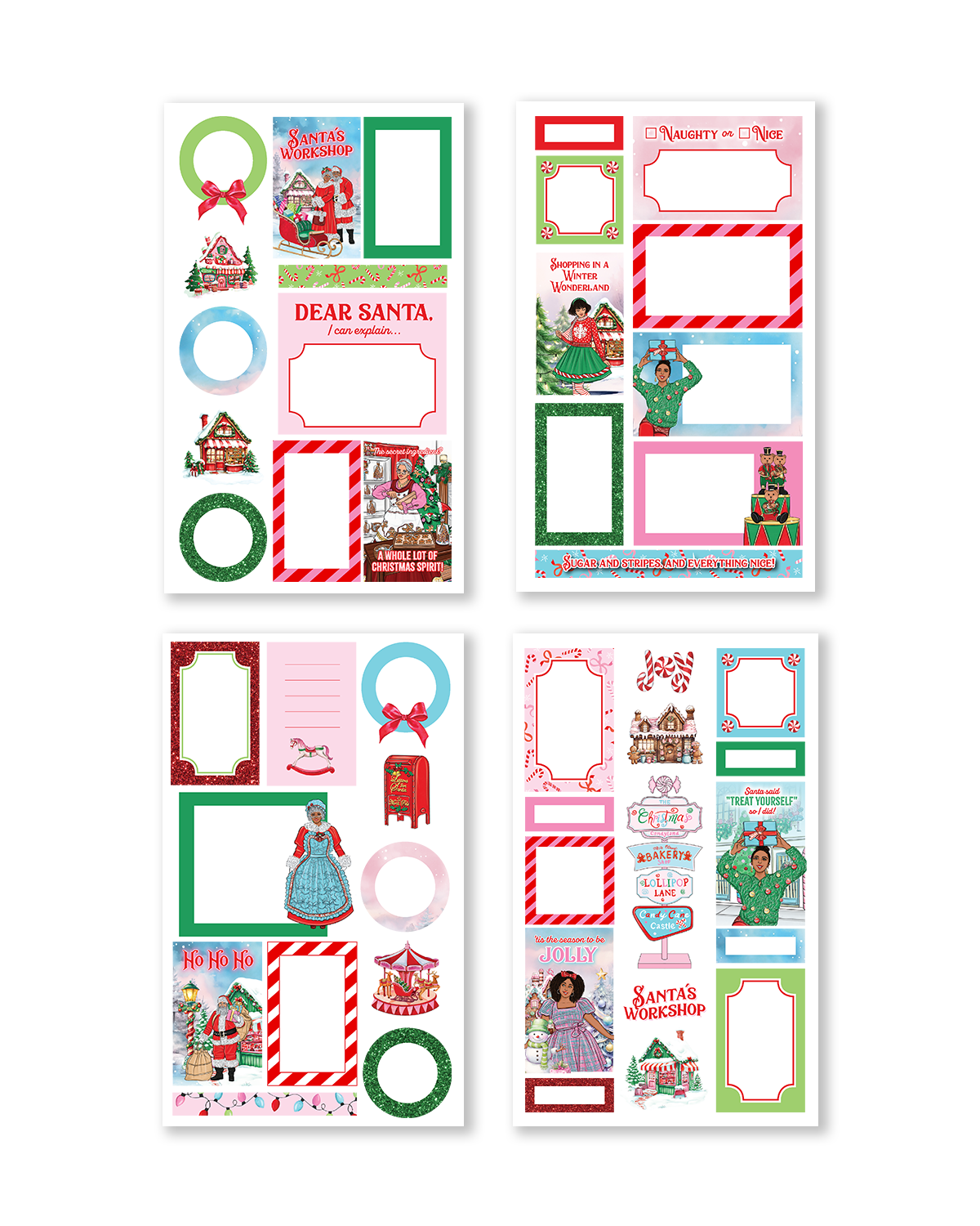 Santa's Workshop Planner Sticker Book (Set of 6)