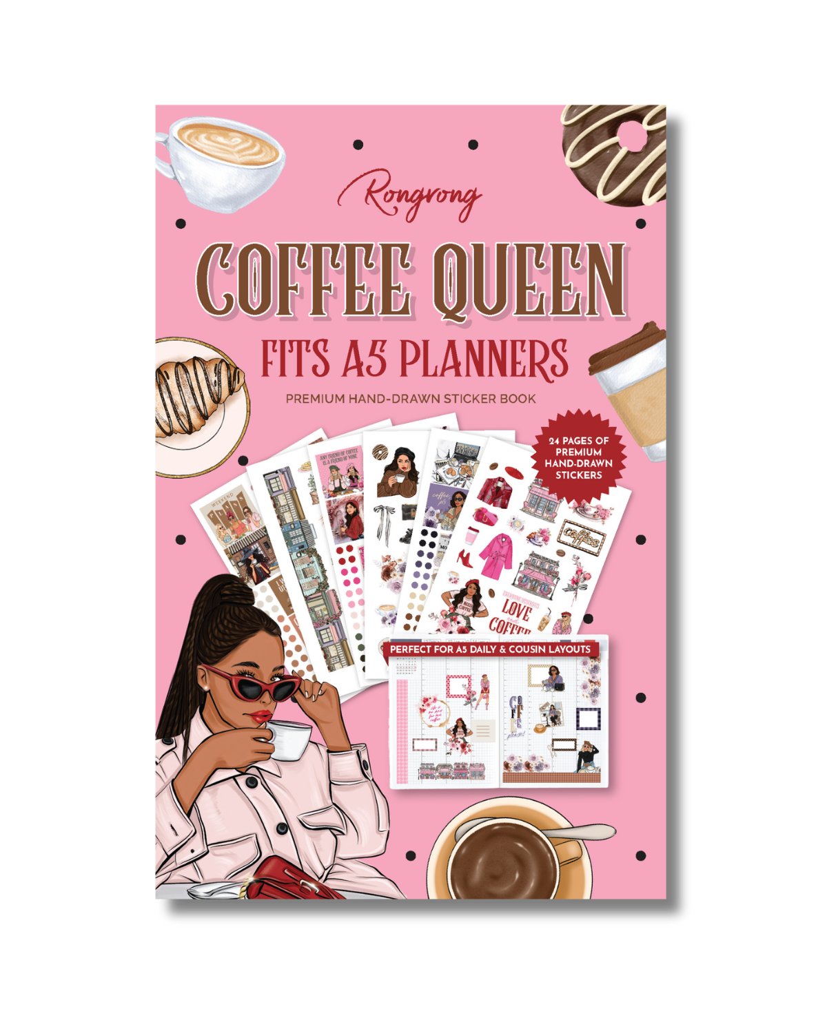 Coffee Queen Hobonichi Sticker Book (Set of 6 and Set of 10)